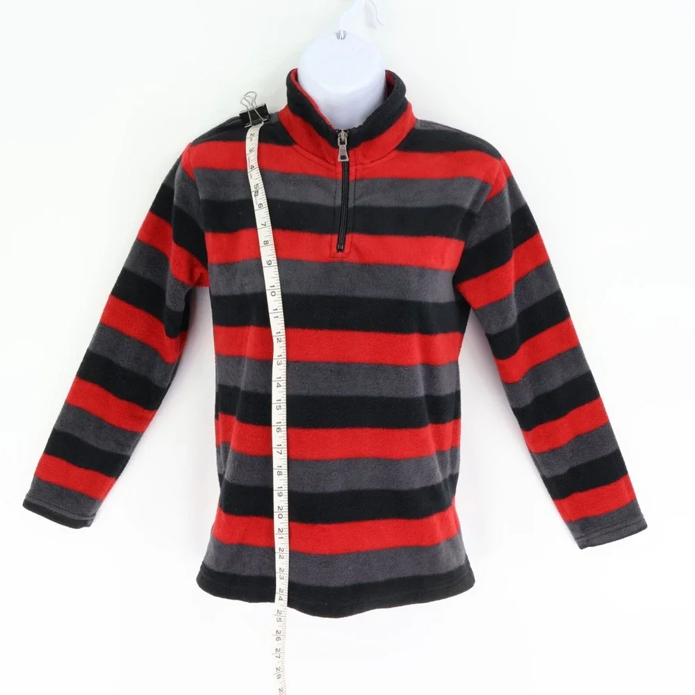 The Children's Place 1/4‎ Zip Jacket Boys Size L Multicolor Striped Soft Fleece